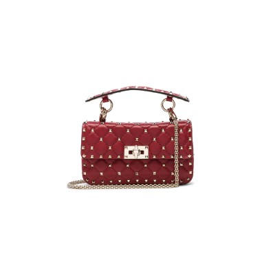 VALENTINO SMALL NAPPA ROCKSTUD SPIKE BAG W2B0123NAPWU3 (20*11.5*5cm)